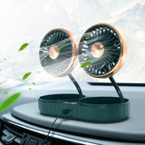 Double-Headed USB Car Fan