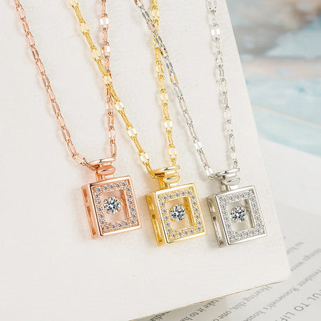 Valentine's Day Perfume Bottle Pendant Necklace