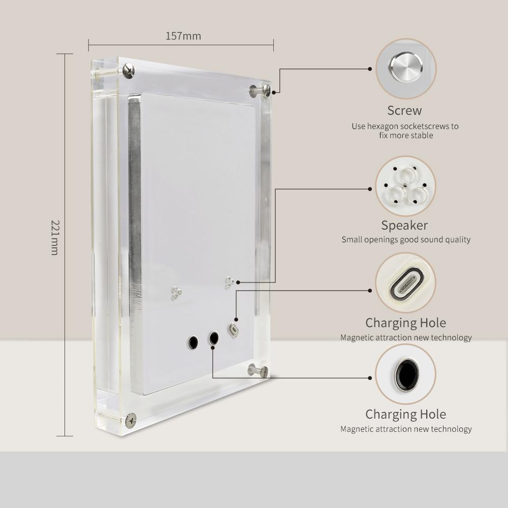 Acrylic Digital Photo Frame with Battery