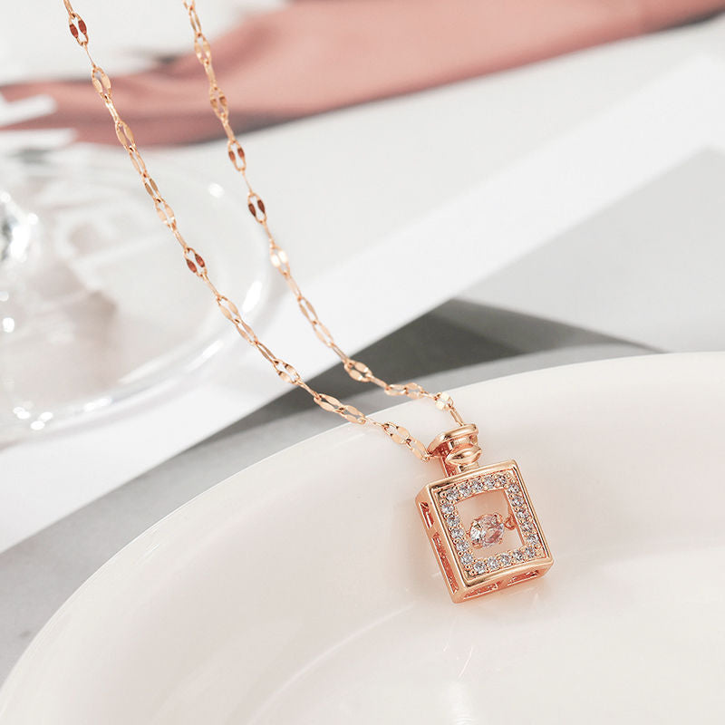 Valentine's Day Perfume Bottle Pendant Necklace