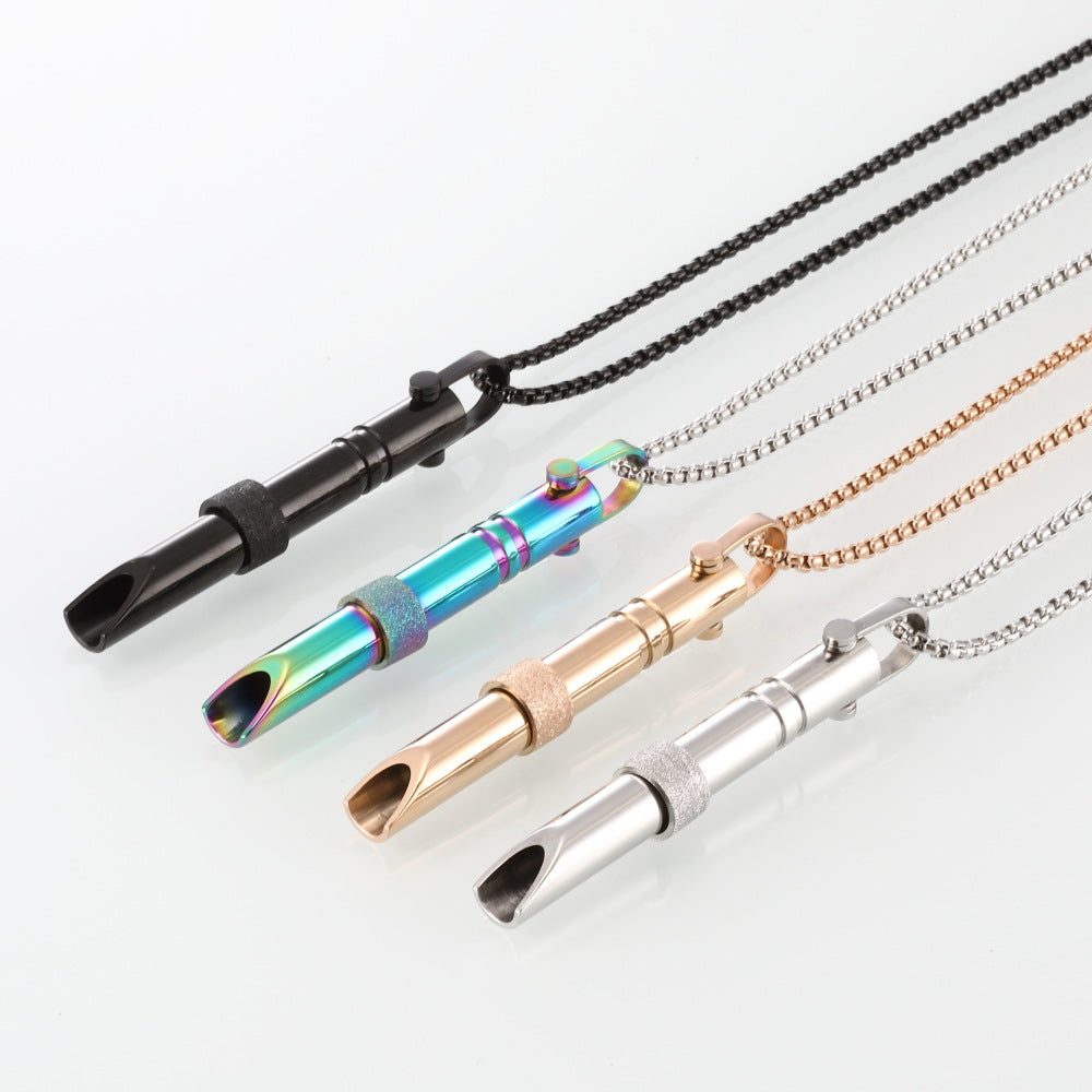 Stainless Steel Mindfulness Breathing Necklace