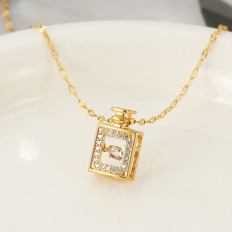 Valentine's Day Perfume Bottle Pendant Necklace