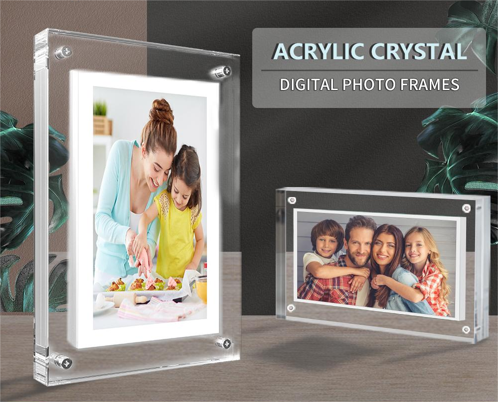 Acrylic Digital Photo Frame with Battery