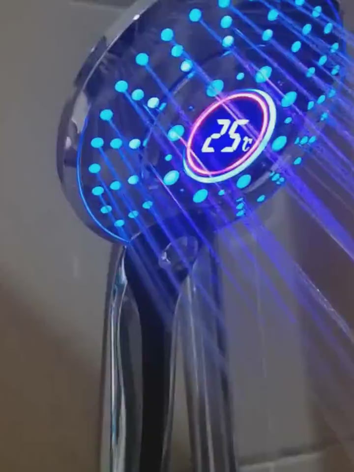 Adjustable 3 Mode 3 Color LED Shower